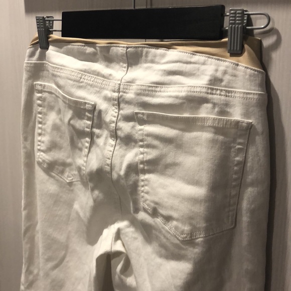 Maternity NWT band Maternity White Jeans Size 6 / 27 - Picture 5 of 7